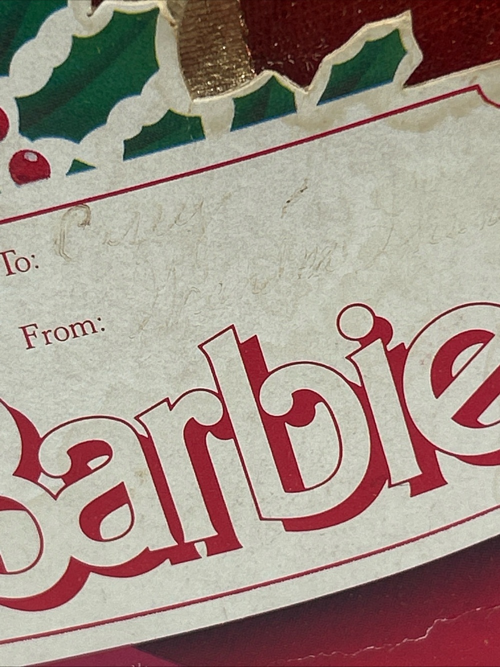 Vtg Happy Holidays Special Edition Barbie Mattel 1988 1st Edition Red Dress-Read - Picture 4 of 16